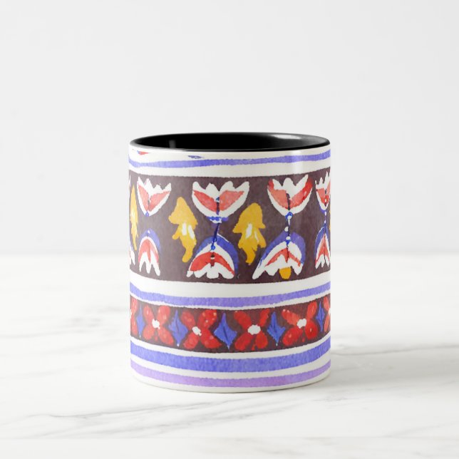 Caneca De Café Em Dois Tons decor romeno tradicional (Centro)