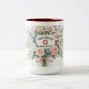 Caneca De Café Em Dois Tons Decoração Rústica de Parede Médica – Estetoscópio