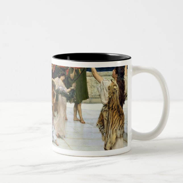 Caneca De Café Em Dois Tons Dedicação de Alma-Tadema |A ao Baco (Direita)