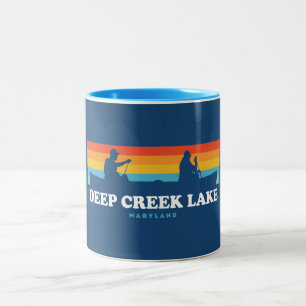 Caneca De Café Em Dois Tons Deep Creek Lake Maryland Canoe