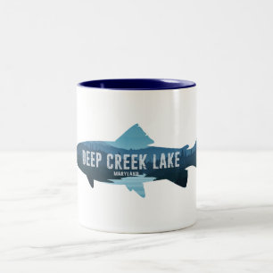 Caneca De Café Em Dois Tons Deep Creek Lake Maryland Fish