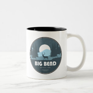 Caneca De Café Em Dois Tons Deer do Parque Nacional Big Bend
