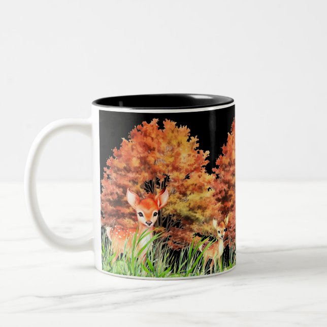 Caneca De Café Em Dois Tons Deer Lovers (Esquerda)