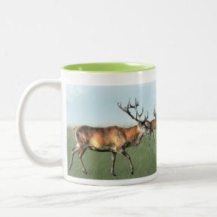 Caneca De Café Em Dois Tons Deer Stag & Herd, Hampshire, Inglaterra