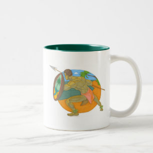 Caneca De Café Em Dois Tons Defensor de Chamorro