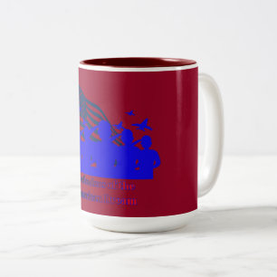 Caneca De Café Em Dois Tons Defensores do sonho americano tijolo vermelho
