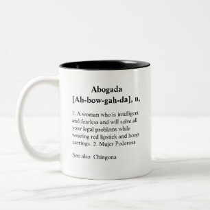 Caneca De Café Em Dois Tons Definição de Abogada