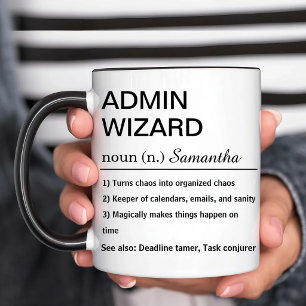 Caneca De Café Em Dois Tons Definição de Assistente Administrativo Personaliza