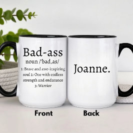 Caneca De Café Em Dois Tons Definição de Badass