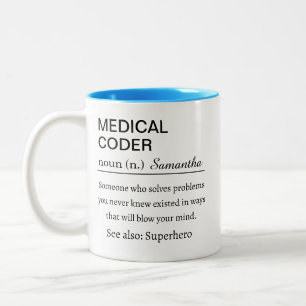 Caneca De Café Em Dois Tons Definição de Codificador Médico