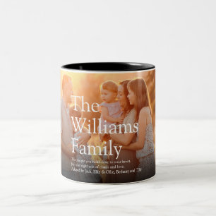 Caneca De Café Em Dois Tons Definição de Foto da Família Moderna