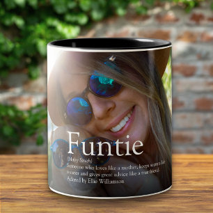 Caneca De Café Em Dois Tons Definição de Foto da Tia Funtie