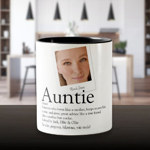 Caneca De Café Em Dois Tons Definição de Foto Tia Divertida Moderna