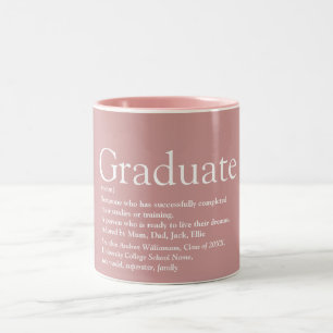 Caneca De Café Em Dois Tons Definição de Graduada Rosa Empoeirada Moderna