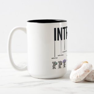 Caneca De Café Em Dois Tons Definição de Introvertido Engraçado – Personalidad