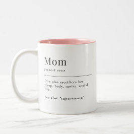 Caneca De Café Em Dois Tons Definição de Mamãe