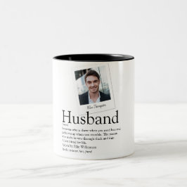 Caneca De Café Em Dois Tons Definição de Marido Divertido Moderno Foto