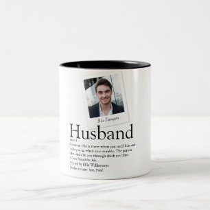 Caneca De Café Em Dois Tons Definição de Marido Divertido Moderno Foto