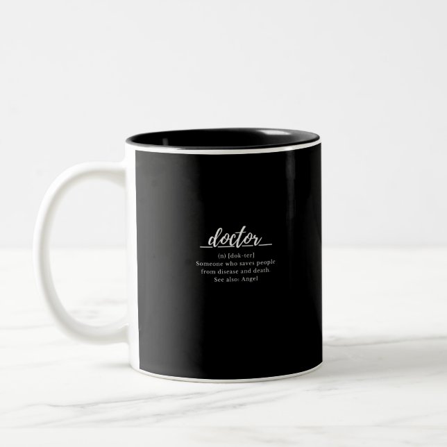 Caneca De Café Em Dois Tons Definição de médico (Esquerda)