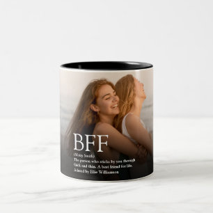Caneca De Café Em Dois Tons Definição de Melhor Amiga Personalizada Foto