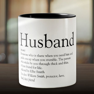 Caneca De Café Em Dois Tons Definição de Melhor Marido do Mundo Moderna Divers