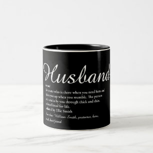 Caneca De Café Em Dois Tons Definição de Melhor Marido do Mundo Script Diverti