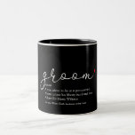 Caneca De Café Em Dois Tons Definição de noivo, Festa de solteiro, Casamento<br><div class="desc">Personalize com a definição do noivo para criar um presente exclusivo para festas e casamentos de solteiros. Uma maneira perfeita de mostrar a ele o quão incrível ele é em seu grande dia e uma manutenção perfeita para o resto de sua vida. Projetado por Thisnotme©</div>