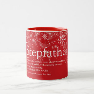 Caneca De Café Em Dois Tons Definição de Padrasto Férias de Natal