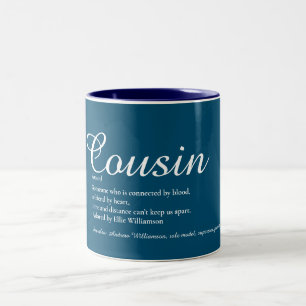 Caneca De Café Em Dois Tons Definição de Primo Favorito de Todos os Tempos Scr