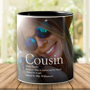 Caneca De Café Em Dois Tons Definição de Primo Mais Incrível do Mundo Foto