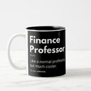 Caneca De Café Em Dois Tons Definição de Professores de Finanças Engraçados