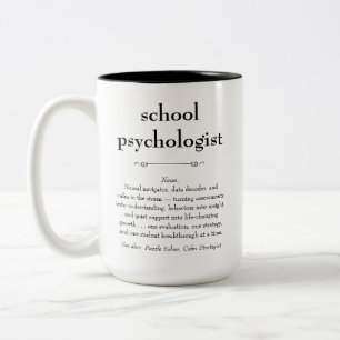 Caneca De Café Em Dois Tons Definição de psicólogo escolar Obrigado Presente
