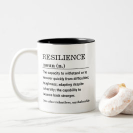 Caneca De Café Em Dois Tons Definição de Resiliência