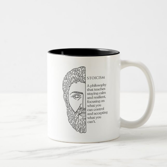 Caneca De Café Em Dois Tons Definição de Stoicismo (Direita)