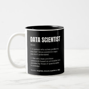 Caneca De Café Em Dois Tons Definição Divertida de Trabalho de Cientista de Da