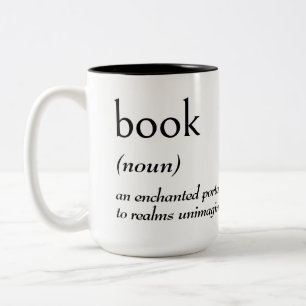 Caneca De Café Em Dois Tons Definição do Dicionário para LIVRO