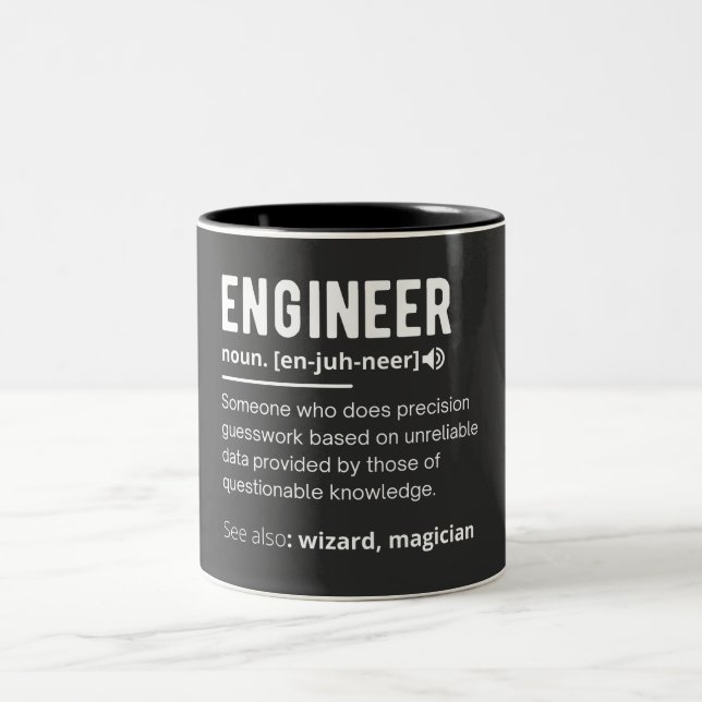 Caneca De Café Em Dois Tons DEFINIÇÃO DO engenheiro (Centro)