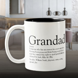 Caneca De Café Em Dois Tons Definição do Melhor Avô do Mundo