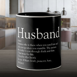 Caneca De Café Em Dois Tons Definição do Melhor Marido do Mundo