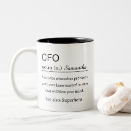 Caneca De Café Em Dois Tons Definição Personalizada de CFO