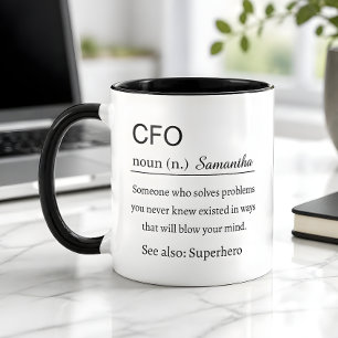 Caneca De Café Em Dois Tons Definição Personalizada de CFO