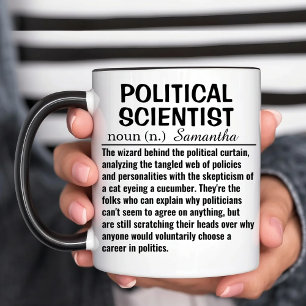 Caneca De Café Em Dois Tons Definição Personalizada de Cientista Político