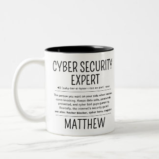 Caneca De Café Em Dois Tons Definição Personalizada de Especialista em Seguran