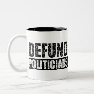 Caneca De Café Em Dois Tons Defund-Políticos