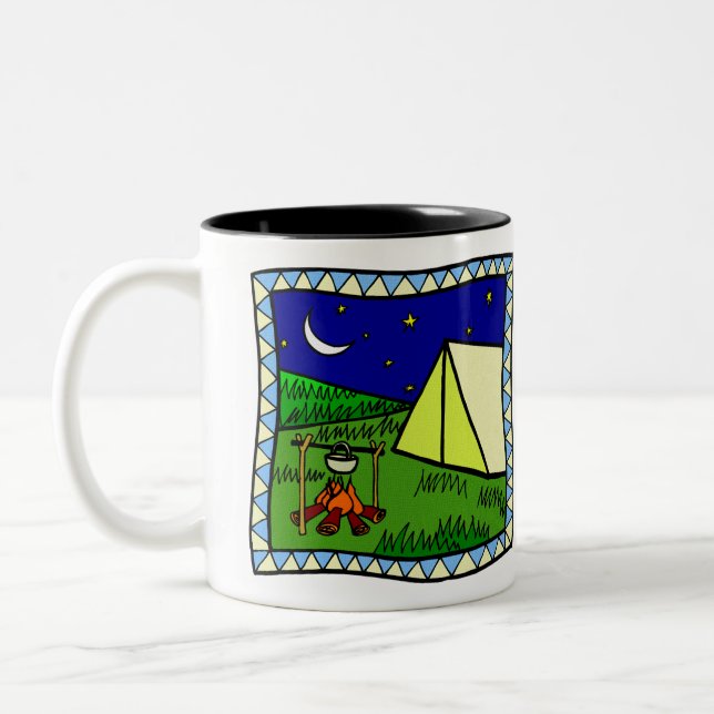 CANECA DE CAFÉ EM DOIS TONS DEIXE E.U. IR ACAMPAR (Esquerda)