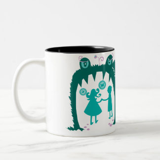 Caneca De Café Em Dois Tons Deixe-nos obter dentro