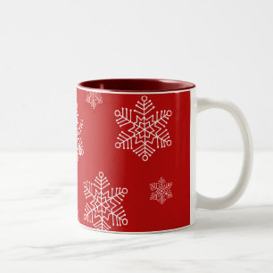 Caneca De Café Em Dois Tons Deixe-o passar férias de neve, Red