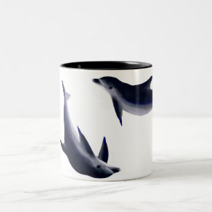 Caneca De Café Em Dois Tons Delfins