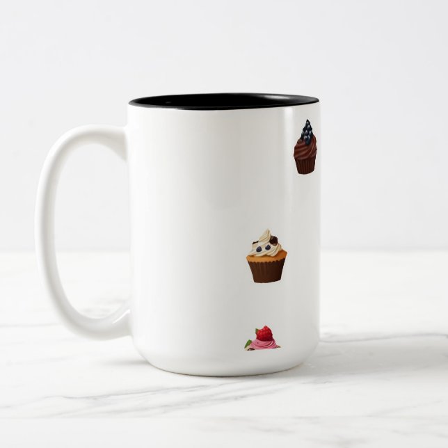 Caneca De Café Em Dois Tons Delícias Doces Gostosas (Esquerda)