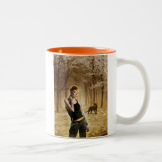 Caneca De Café Em Dois Tons Delilah: MIM HAZ CATTITUDE